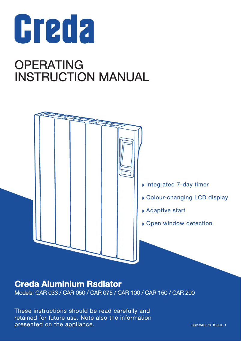 Page n°1 - Manuel utilisateur Creda CAR050