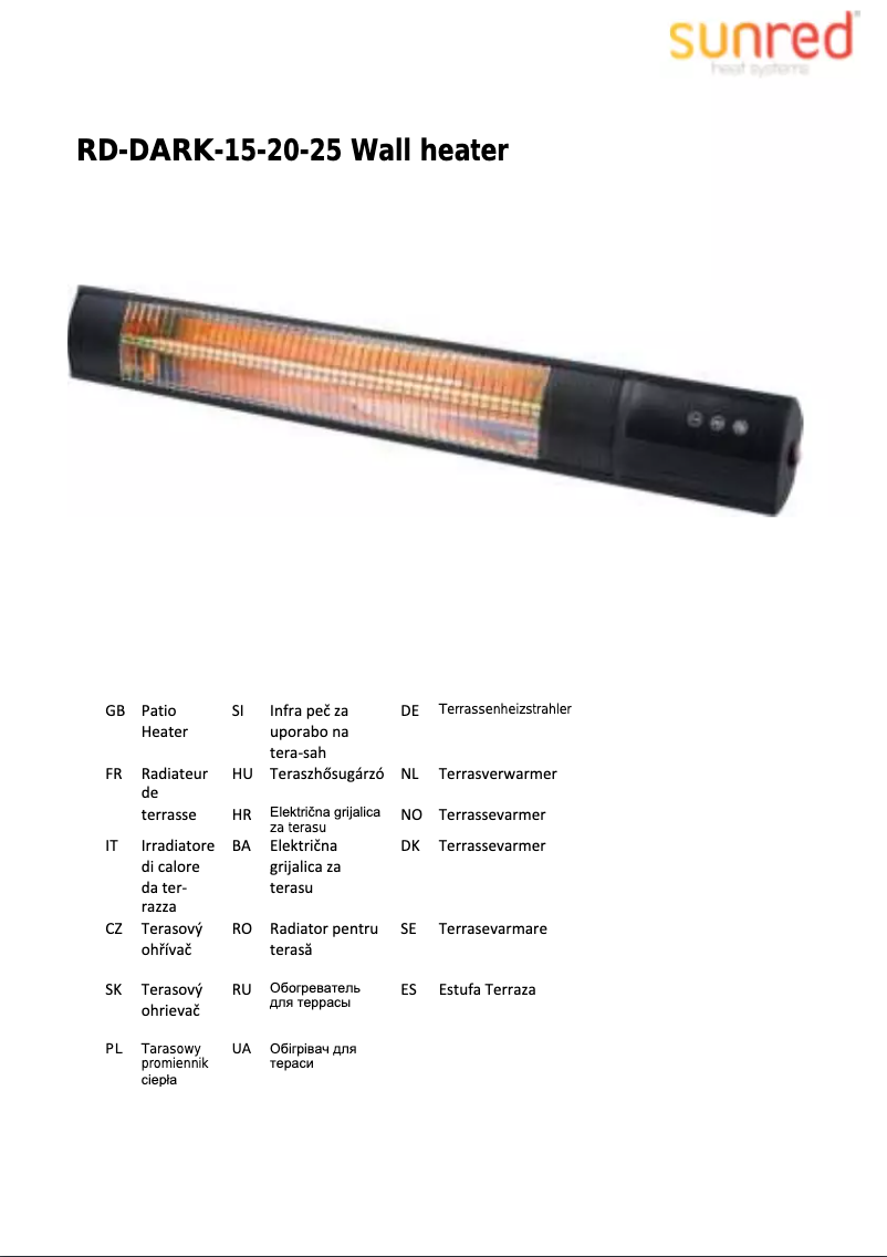 Page n°1 - Manuel utilisateur SunRed Royal Diamond Dark 2500