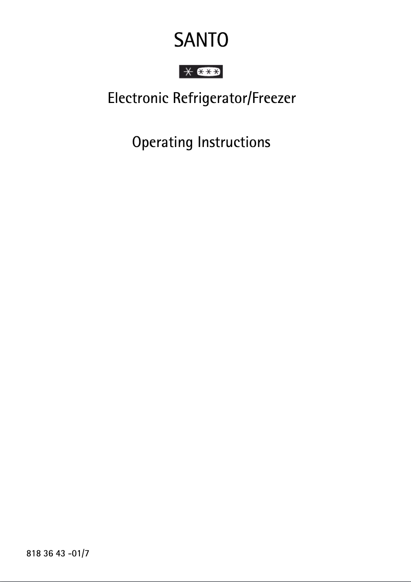 Page 1 de la notice Manuel utilisateur AEG S 70408 KG