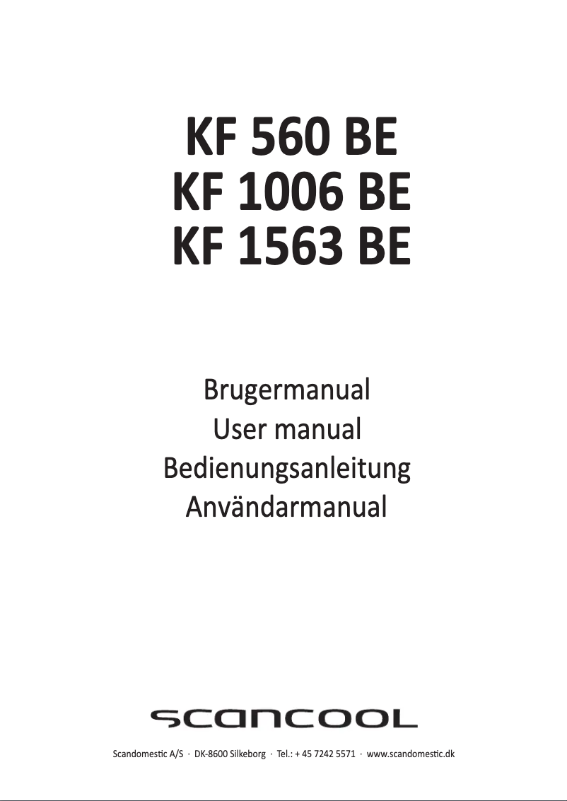Page n°1 - Manuel utilisateur Scancool KF 560 BE