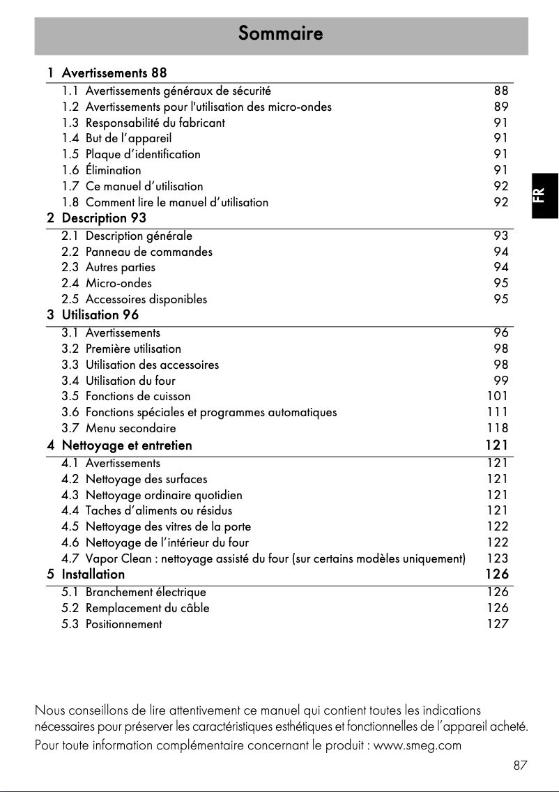 Image de la première page du manuel de l'appareil SF4120MCB