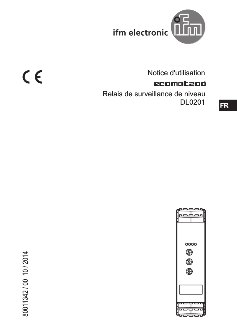 Page 1 de la notice Manuel utilisateur IFM DL0201