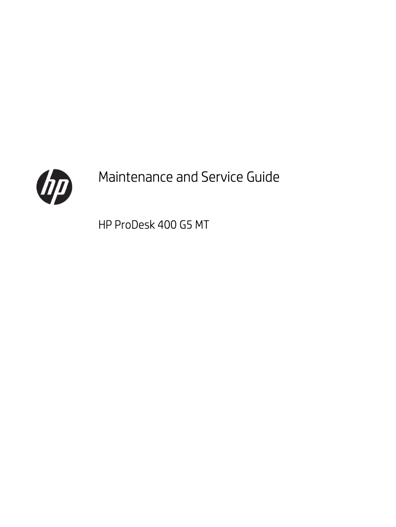 Página 1 del manual Manual de usuario HP Pro Desk 400 G6 C
