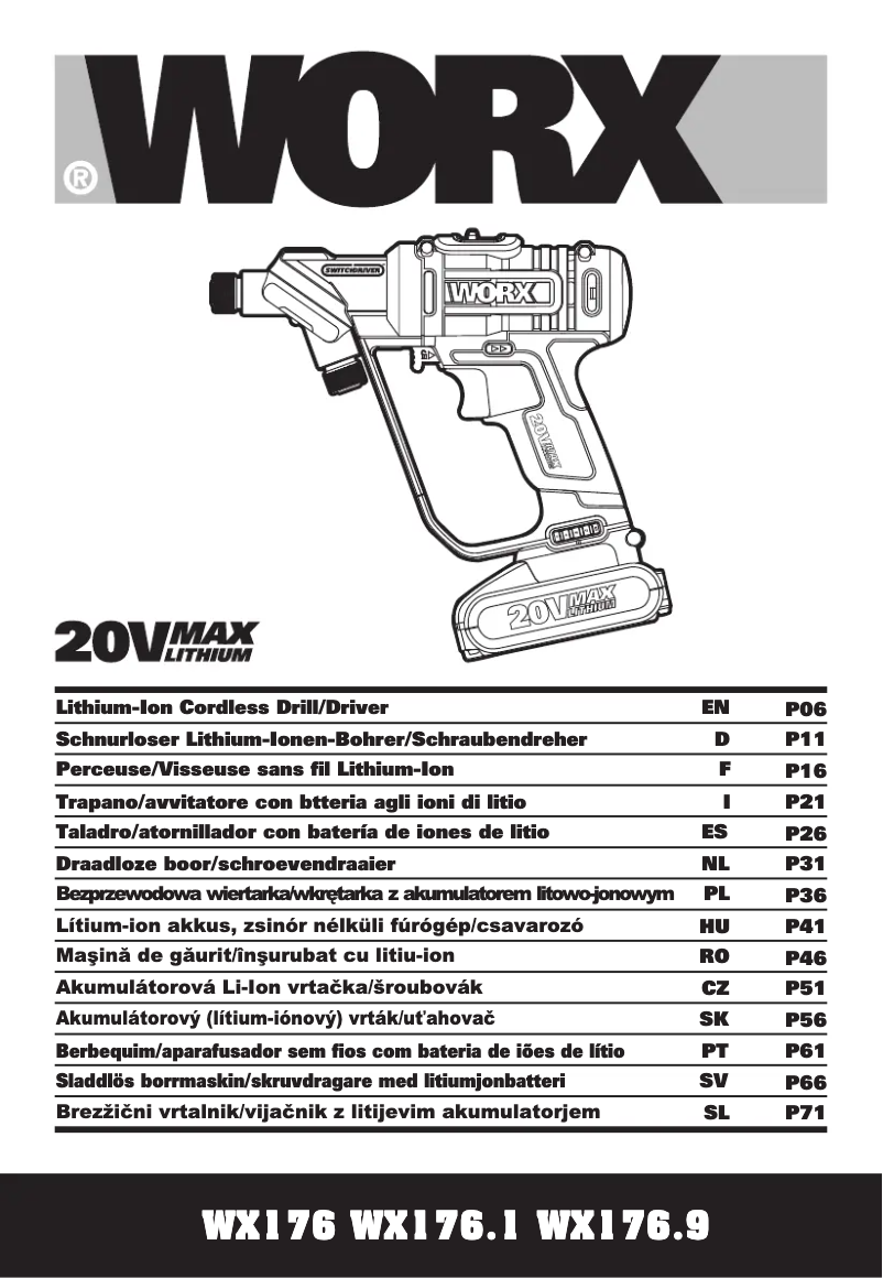 Imagen de la primera página del manual del dispositivo WX176.3