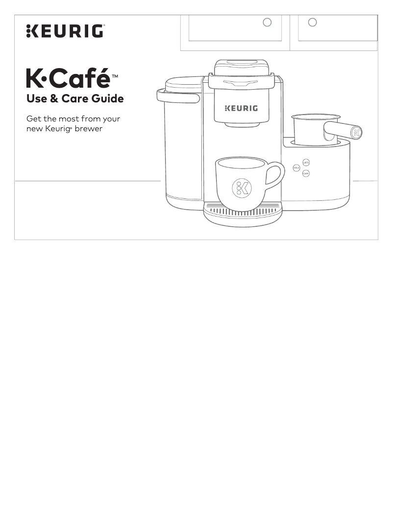 Image de la première page du manuel de l'appareil K•Café