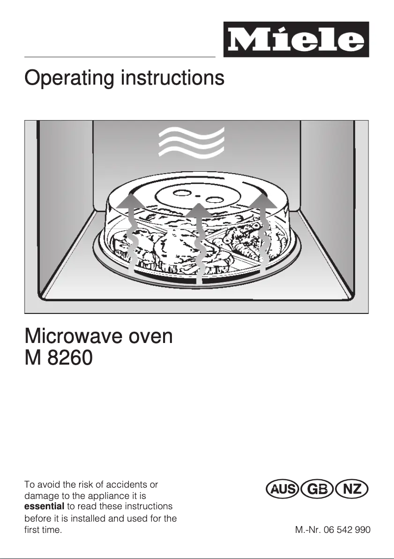 Page 1 de la notice Manuel utilisateur Miele M 8260