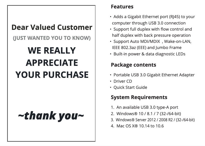 Page 1 de la notice Manuel utilisateur Siig LB-US0714-S1