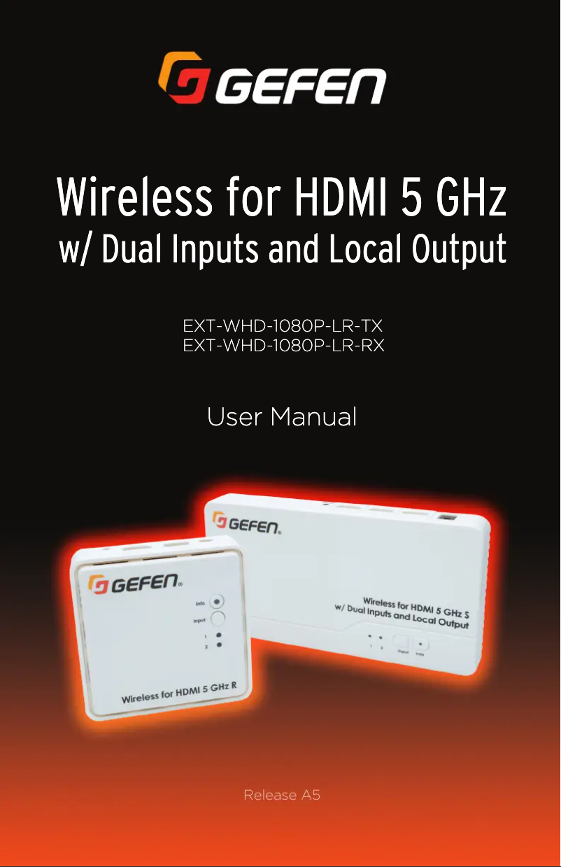 Page n°1 - Manuel utilisateur Gefen EXT-WHD-1080P-LR-TX