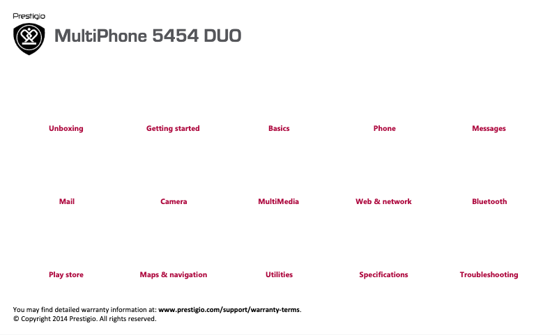 Image de la première page du manuel de l'appareil MultiPhone 5454 DUO