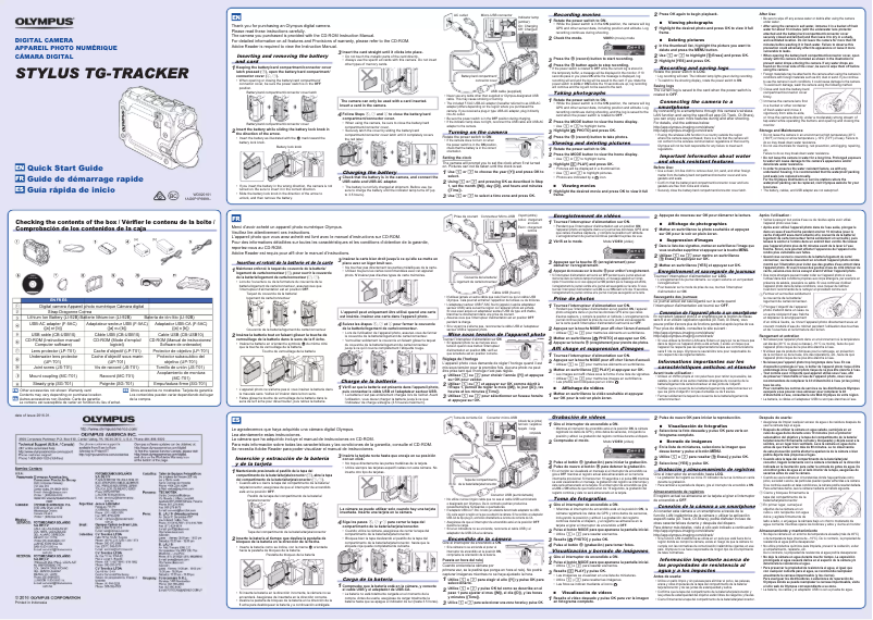 Page n°1 - Manuel utilisateur Olympus Tough TG-Tracker