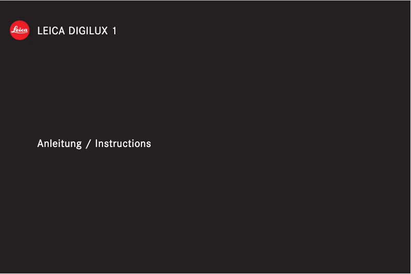 Page 1 de la notice Manuel utilisateur Leica Digilux 1