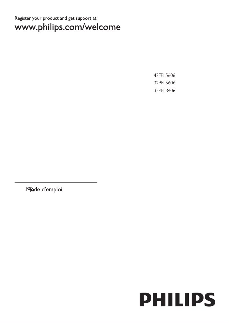 Page 1 of the manual User Manual Philips 32PFL3406