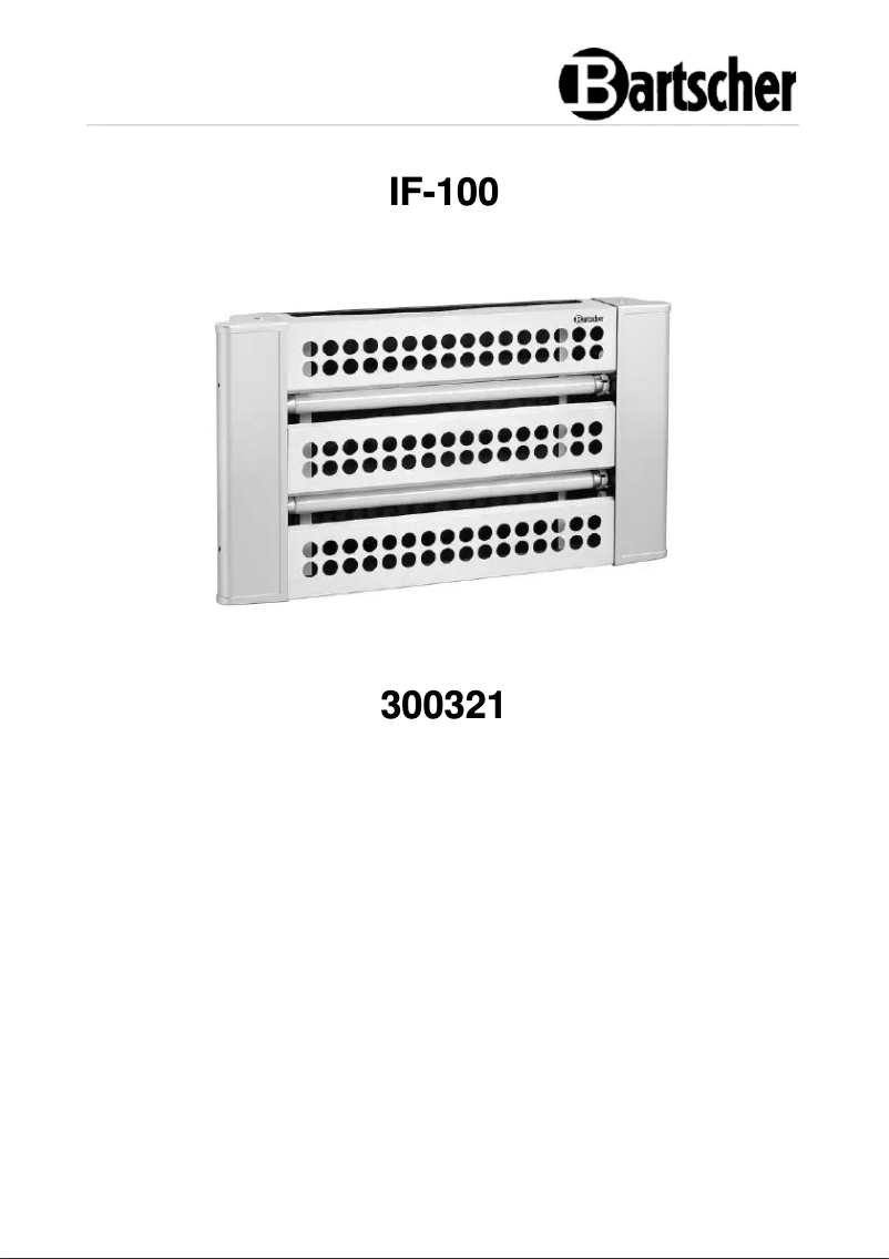 Page n°1 - Manuel utilisateur Bartscher IF-100