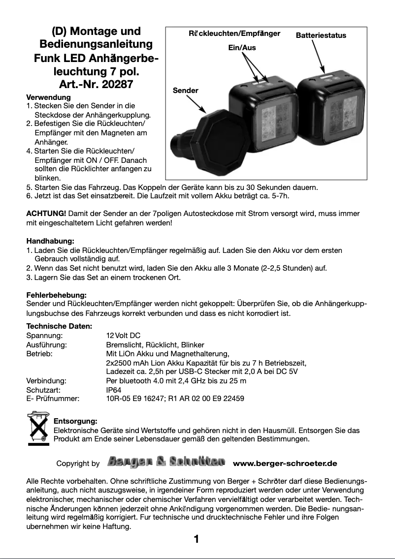 Image de la première page du manuel de l'appareil 20287