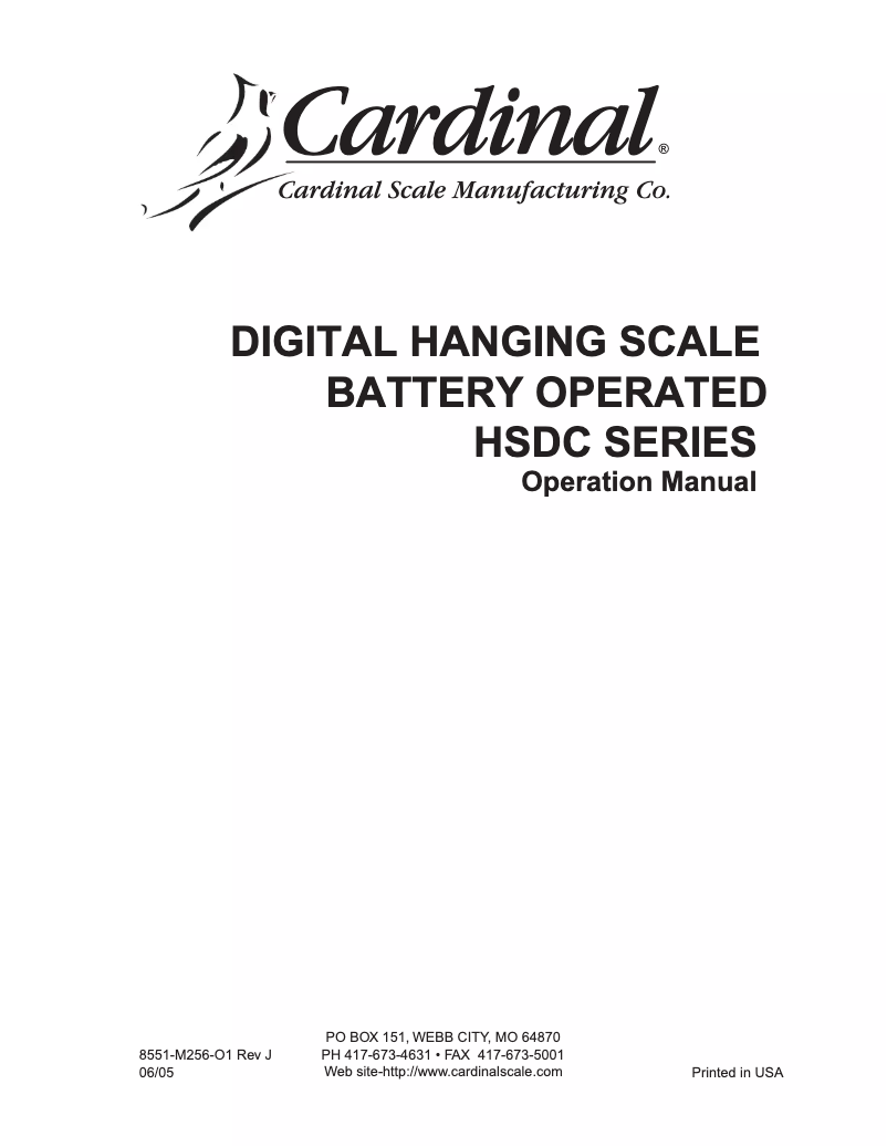 Image de la première page du manuel de l'appareil HSDC-200