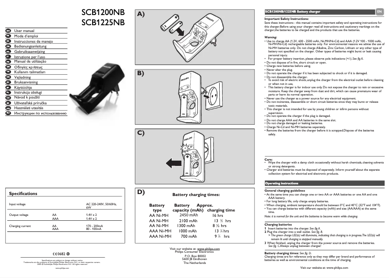 Page n°1 - Mode d'emploi Philips MultiLife SCB1200NB