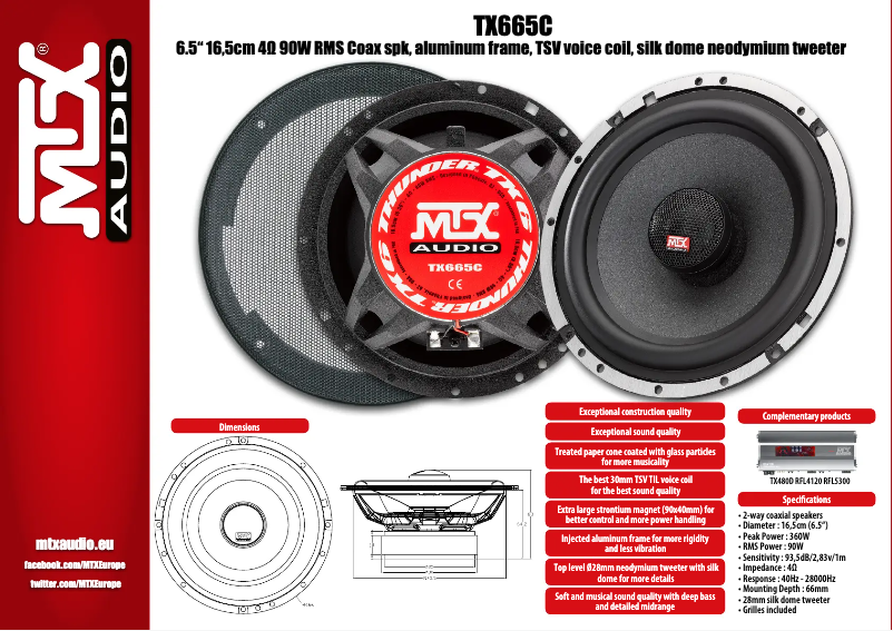 Page 1 de la notice Manuel utilisateur MTX Audio TX665C