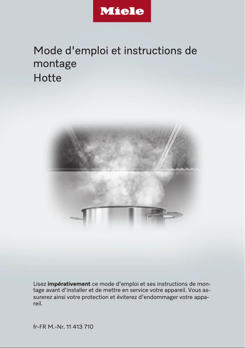 Page n°1 - Guide d'installation Miele DA 6708 D Aura Edition 6000