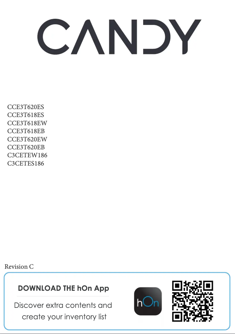 Page 1 de la notice Manuel utilisateur Candy CCE3T620EB