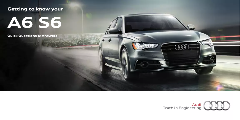 Page 1 de la notice Manuel utilisateur Audi S6 (2014)