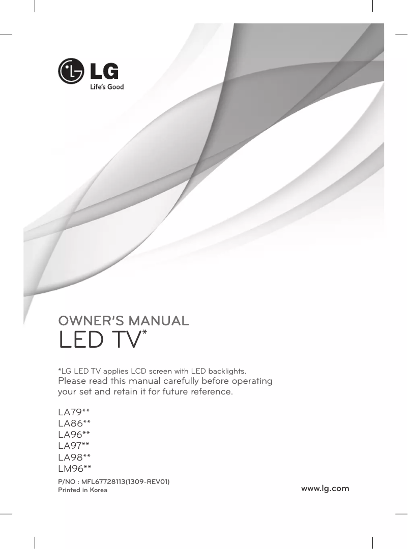 Página 1 del manual Manual de usuario LG 84LA980V