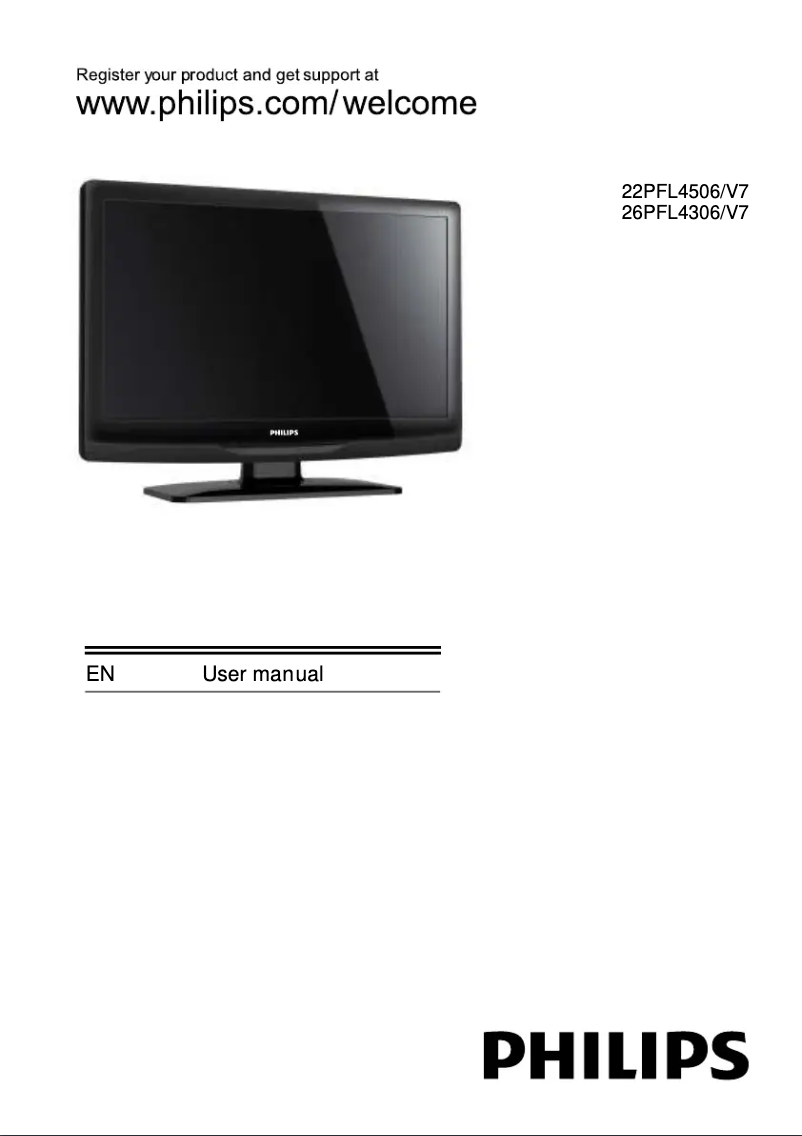 First page image of the manual for 4000 series 22PFL4506