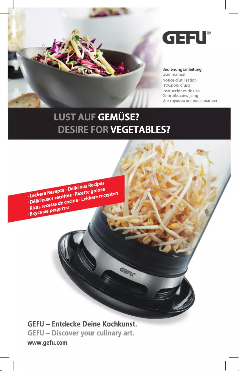 Page 1 de la notice Manuel utilisateur GEFU Bivita