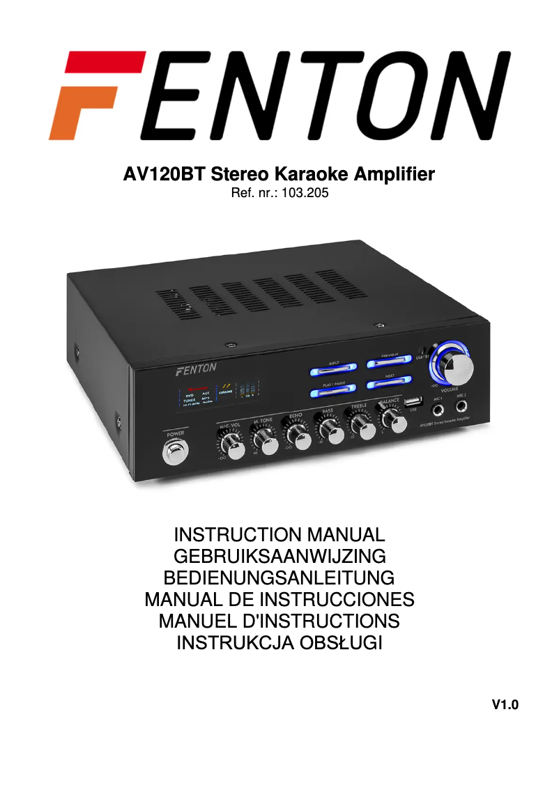 Image de la première page du manuel de l'appareil AV120BT