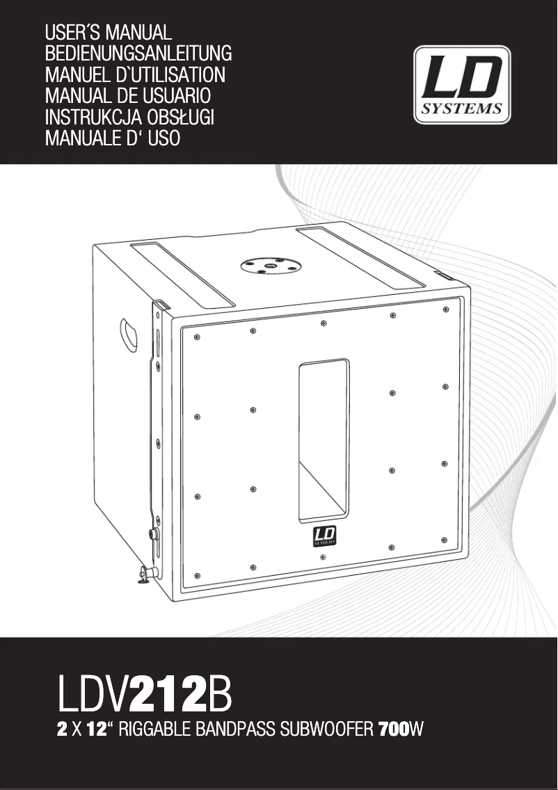 Página 1 del manual Manual de usuario LD Systems V 212 SUB