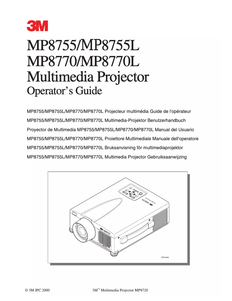 Image de la première page du manuel de l'appareil MP8755L