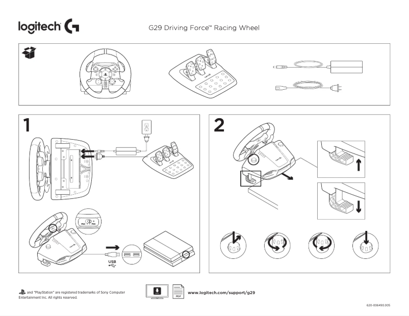 Page 1 de la notice Manuel utilisateur Logitech Driving Force Shifter