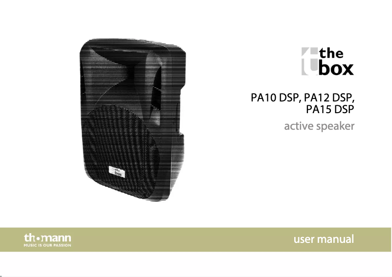 Page n°1 - Manuel utilisateur The Box PA 15 DSP