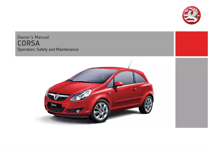 Page 1 de la notice Manuel utilisateur Opel Corsa (2007)