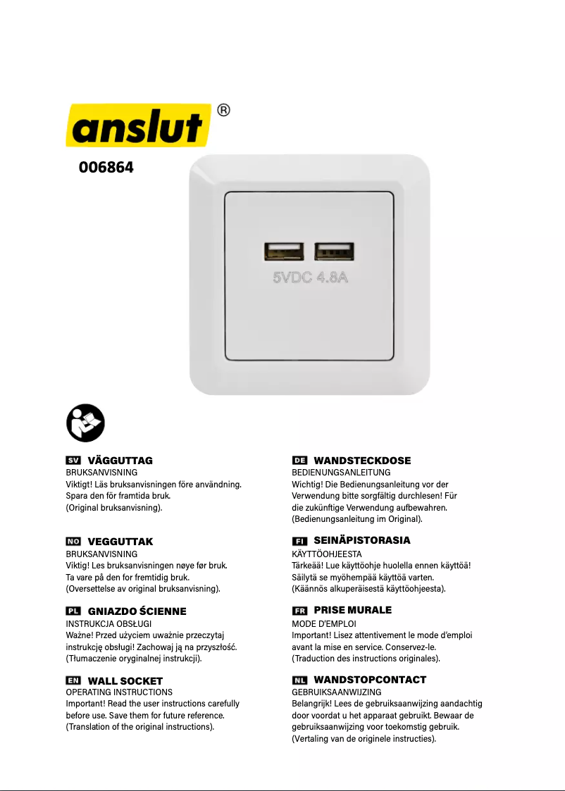 Page n°1 - Manuel utilisateur Anslut 006864