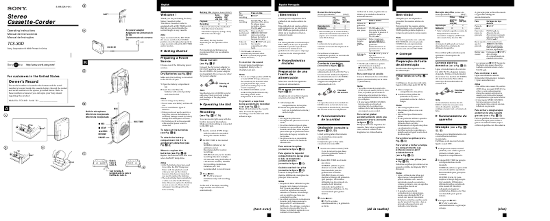 Image de la première page du manuel de l'appareil TCS-30D