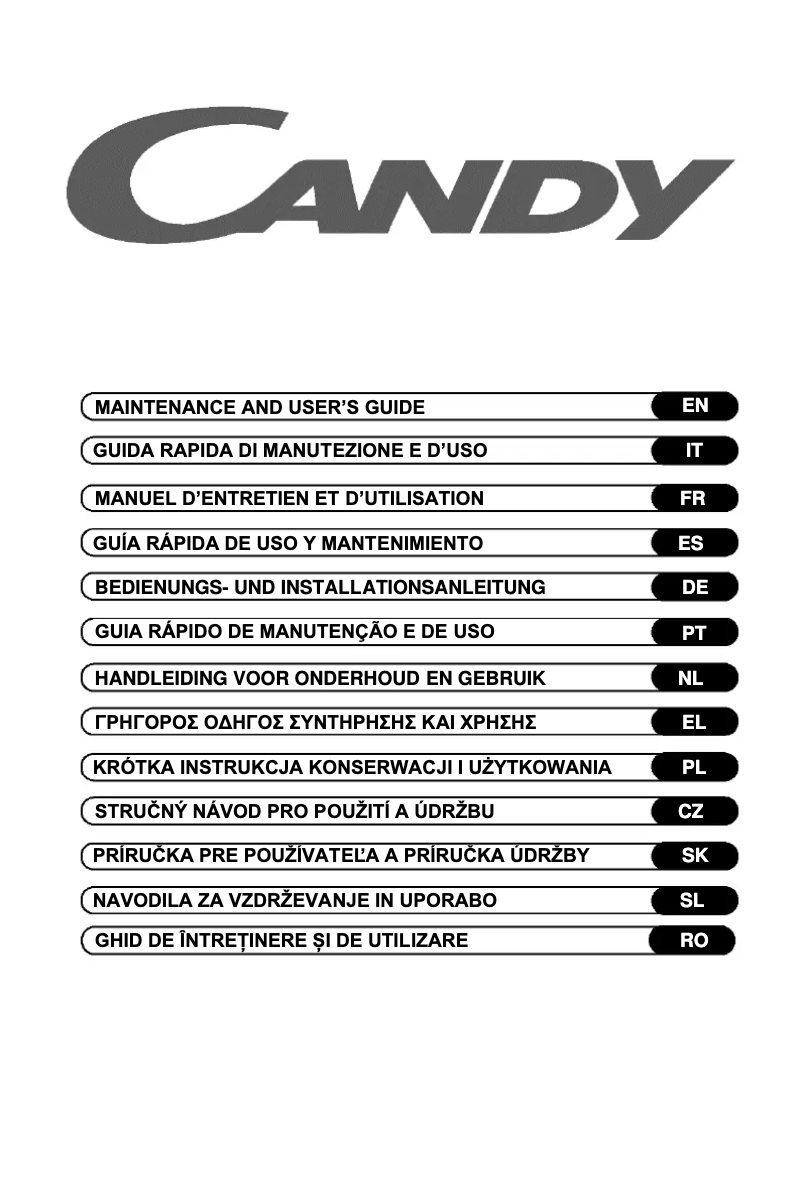 Page n°1 - Manuel utilisateur Candy CELDP2450H