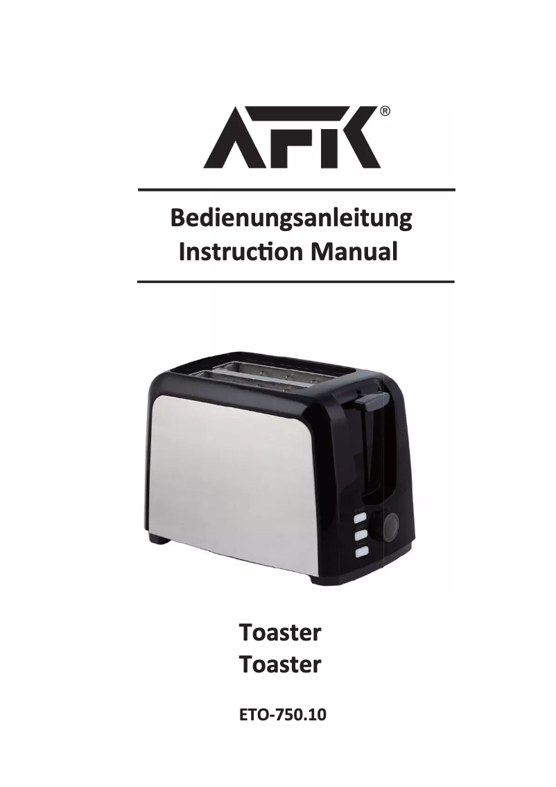 Image de la première page du manuel de l'appareil ETO-750.10