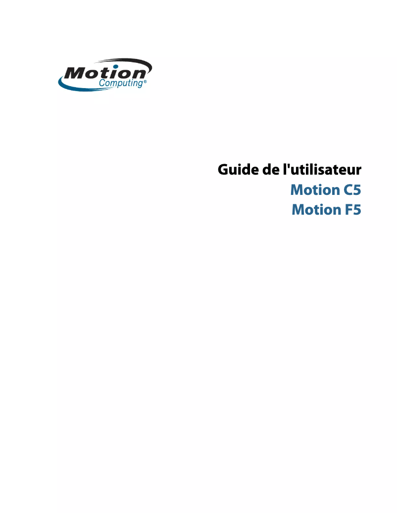 Página 1 del manual Manual de usuario Motion Computing F5