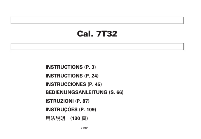 Imagen de la primera página del manual del dispositivo 7T32
