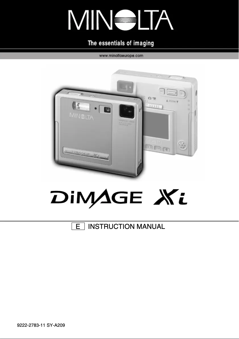 Page n°1 - Manuel utilisateur Konica Minolta Dimage Xi