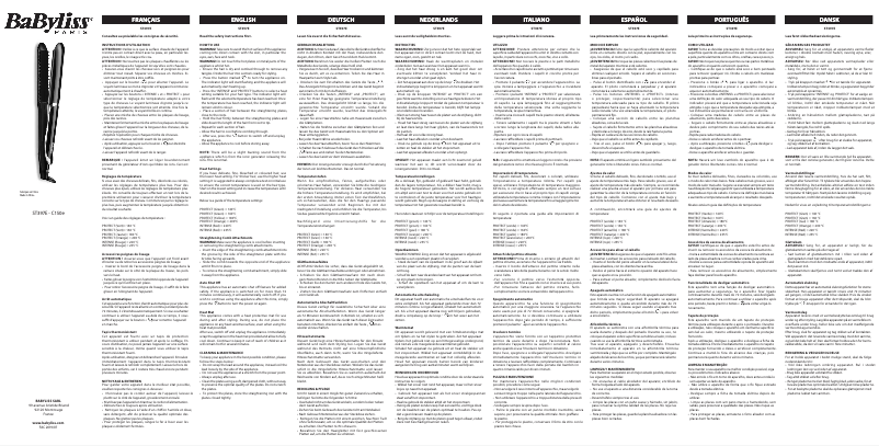 Page 1 de la notice Manuel utilisateur BaByliss Sleek Control 235 ST397E