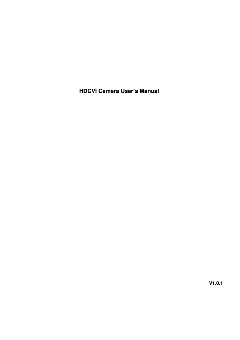 Page 1 de la notice Manuel utilisateur Dahua Technology Lite HAC-HFW1400RP-0360B