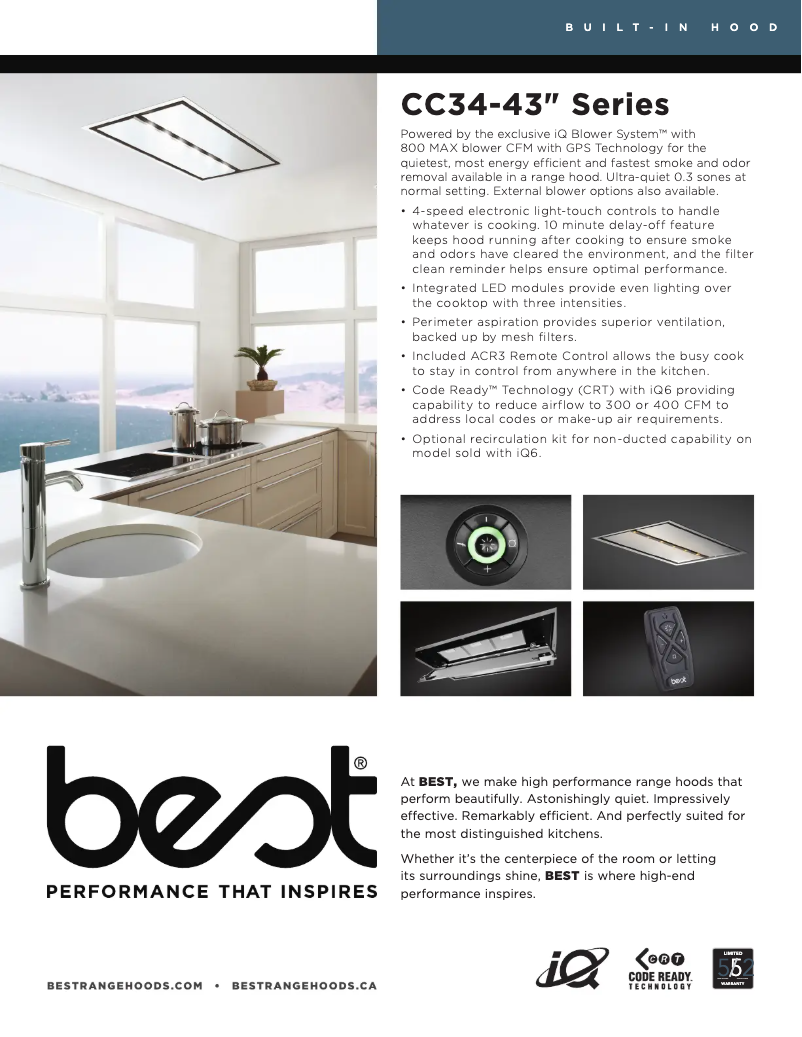 Page n°1 - Fiche technique Best Cirrus CC34IQSB