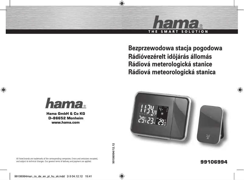 Image de la première page du manuel de l'appareil EWS-120