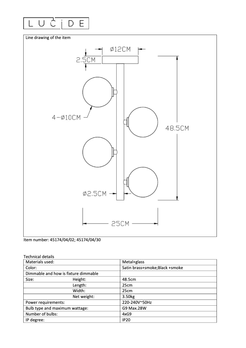 Image de la première page du manuel de l'appareil Tycho 45174/04/30
