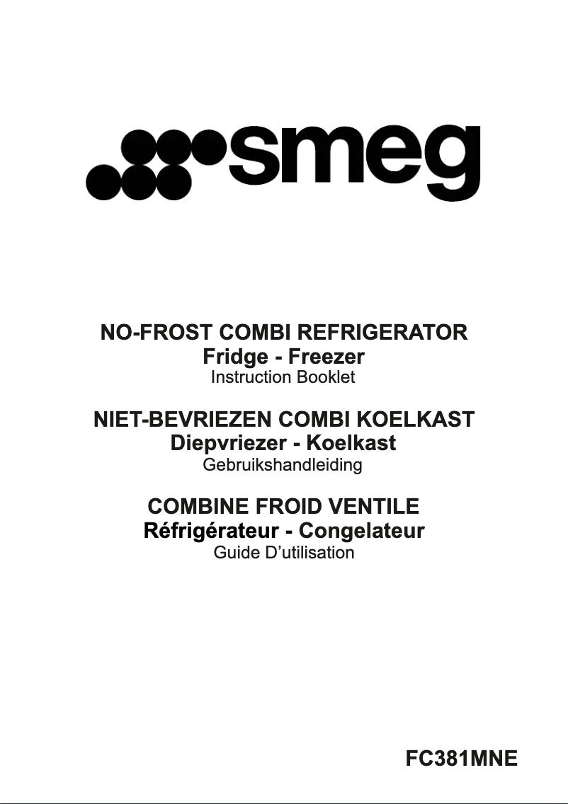 Page 1 de la notice Manuel utilisateur Smeg FC381MNE
