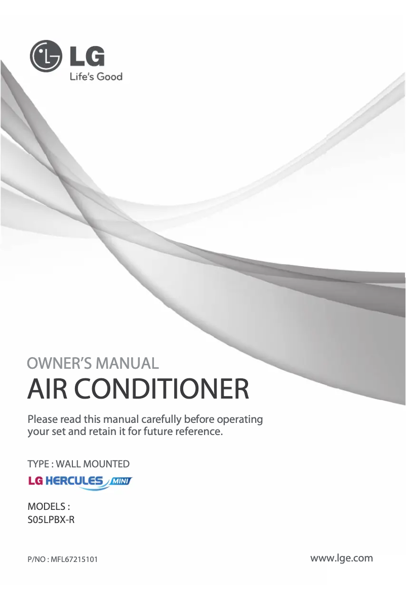Page 1 de la notice Manuel utilisateur LG SN09LPBX-R