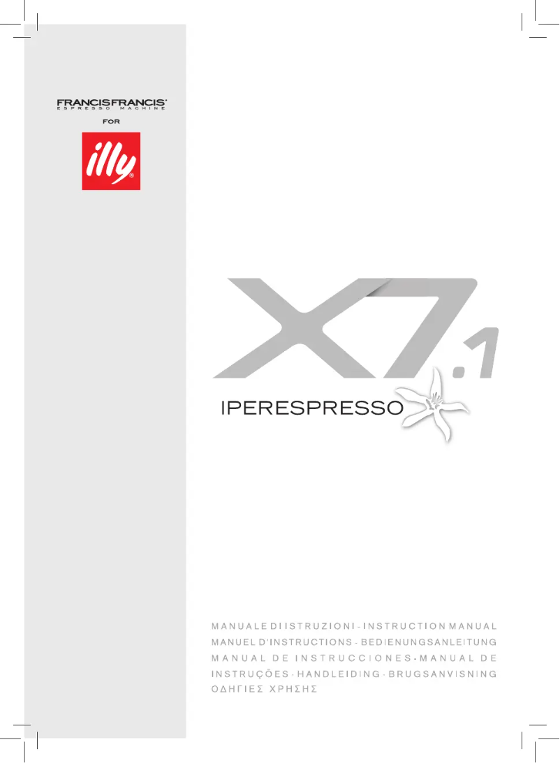 Image de la première page du manuel de l'appareil X7.1 Iperespresso
