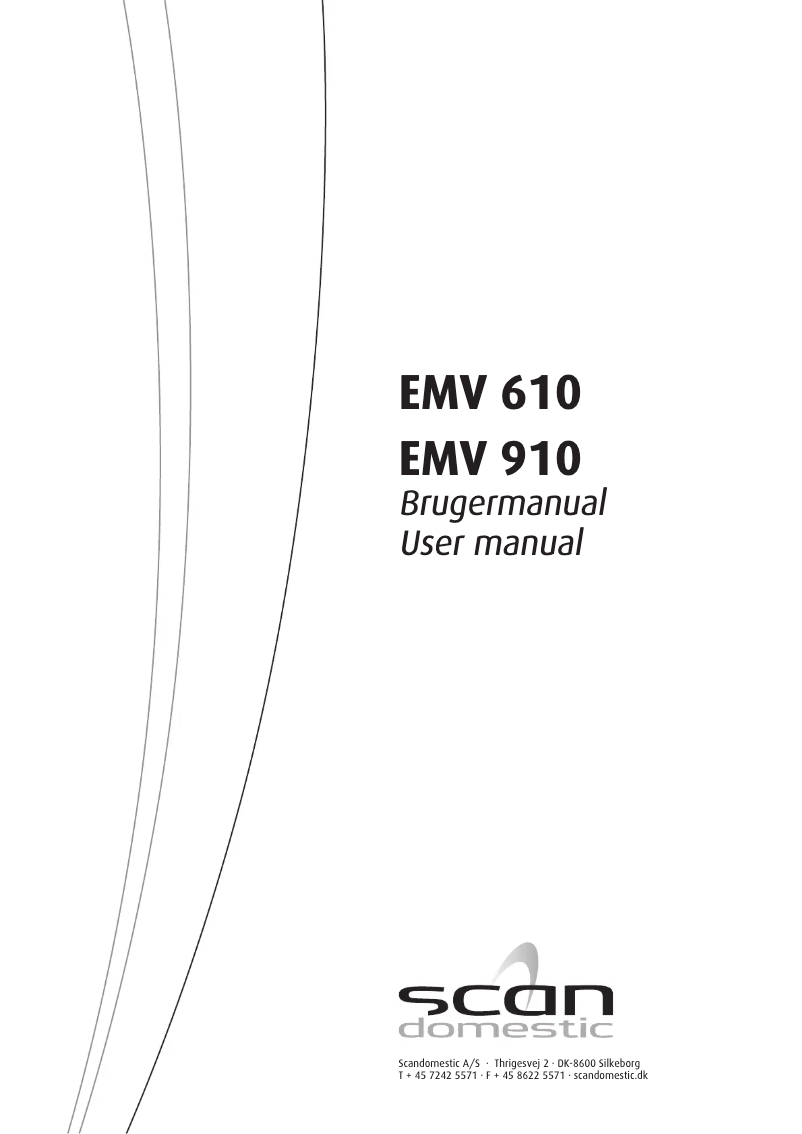 Page n°1 - Manuel utilisateur Scandomestic EMV 610