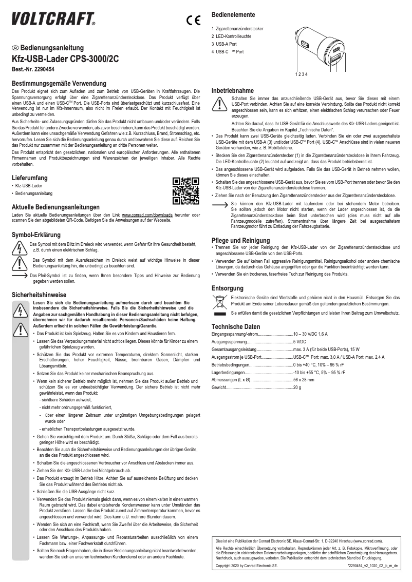 Image de la première page du manuel de l'appareil CPS-3000/2C